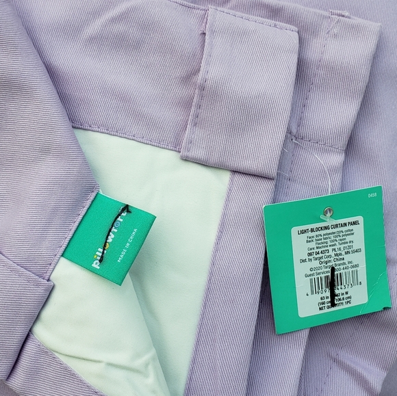 Pillowfort Twill Blackout Lavender Curtain Panels - Picture 4 of 8